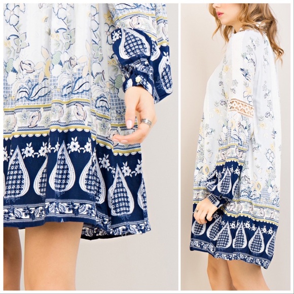 Entro Kayleigh Multi Print Tunic Dress - Picture 2 of 8